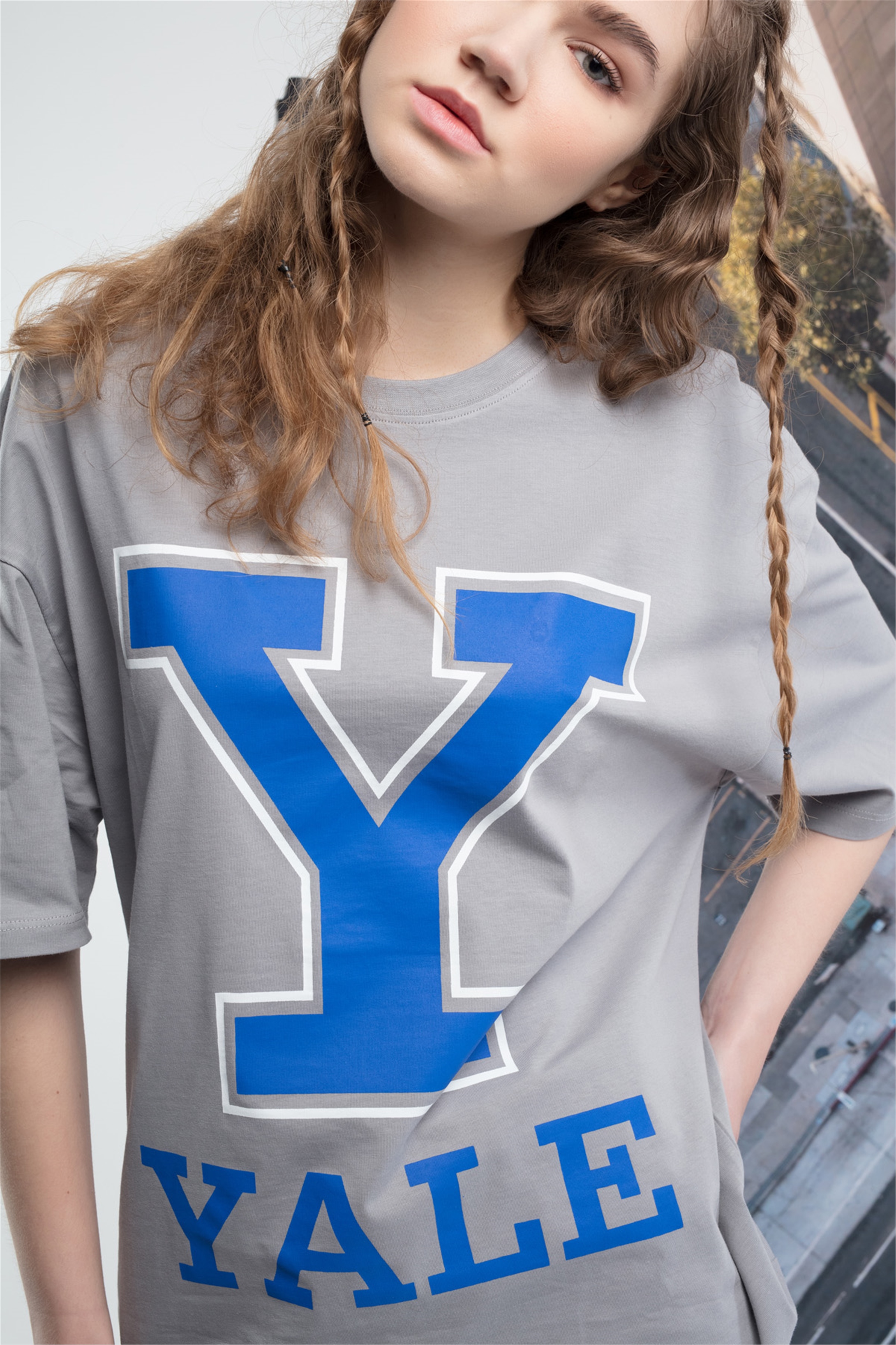 Trendiz Kadın Yale Tshirt Gri - Trendiz