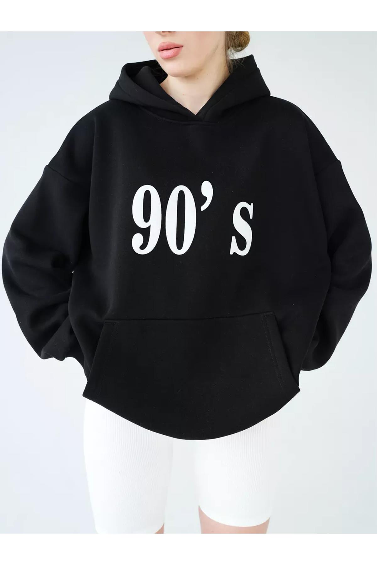 Unisex 90's Sweatshirt Siyah