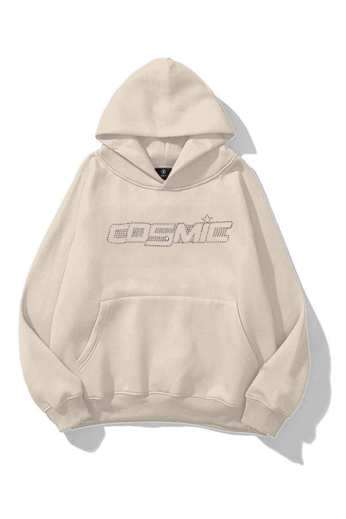 Unisex Cosmic Taş Baskılı Sweatshirt Taş