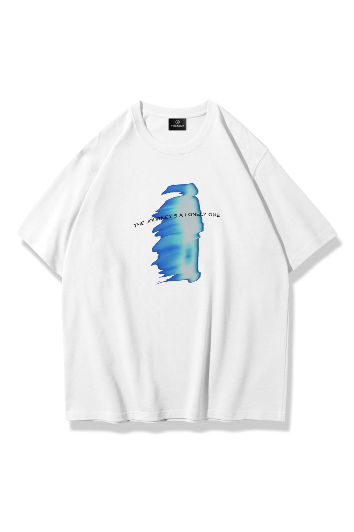 Unisex Journey Tshirt Beyaz