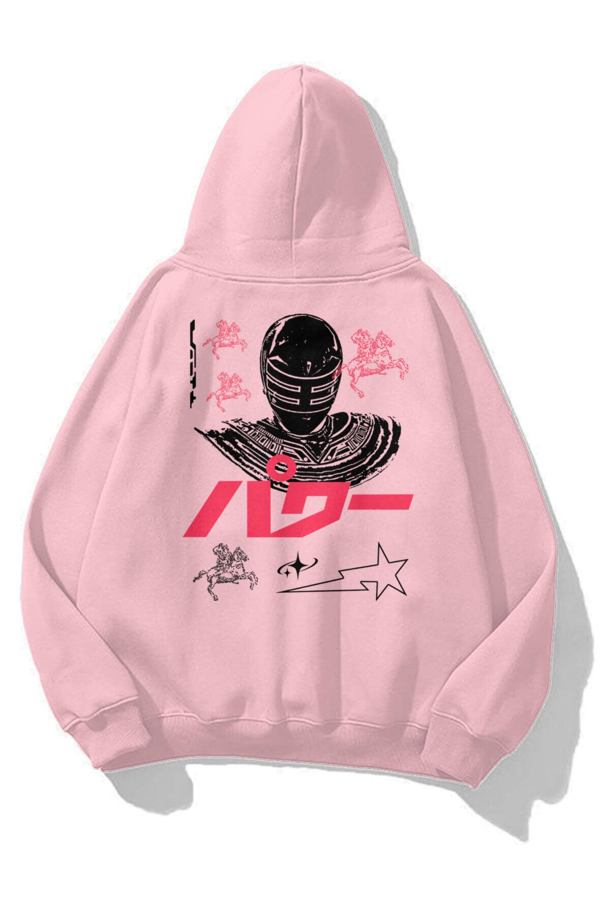 Unisex Kask Sweatshirt Pembe