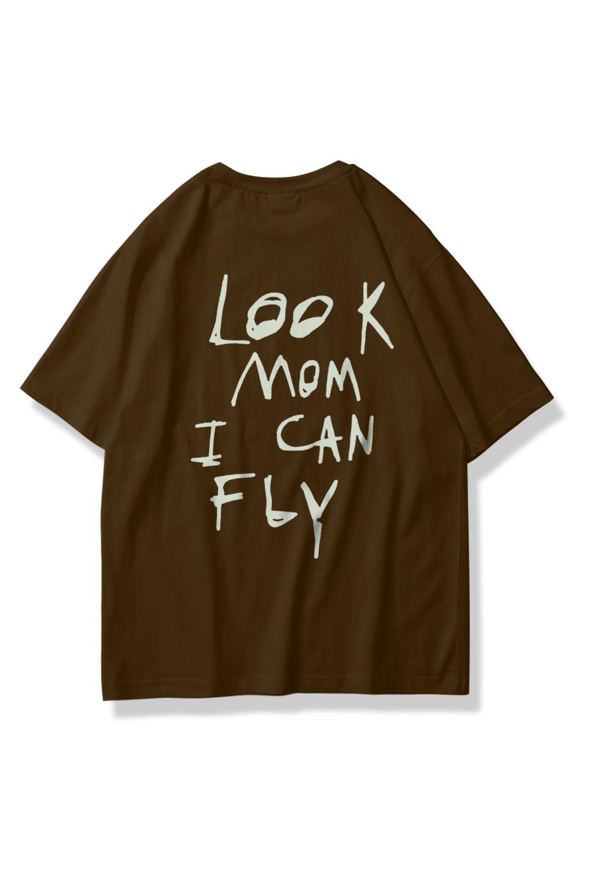 Unisex Look Mom Cactus Jack Tshirt Kahverengi