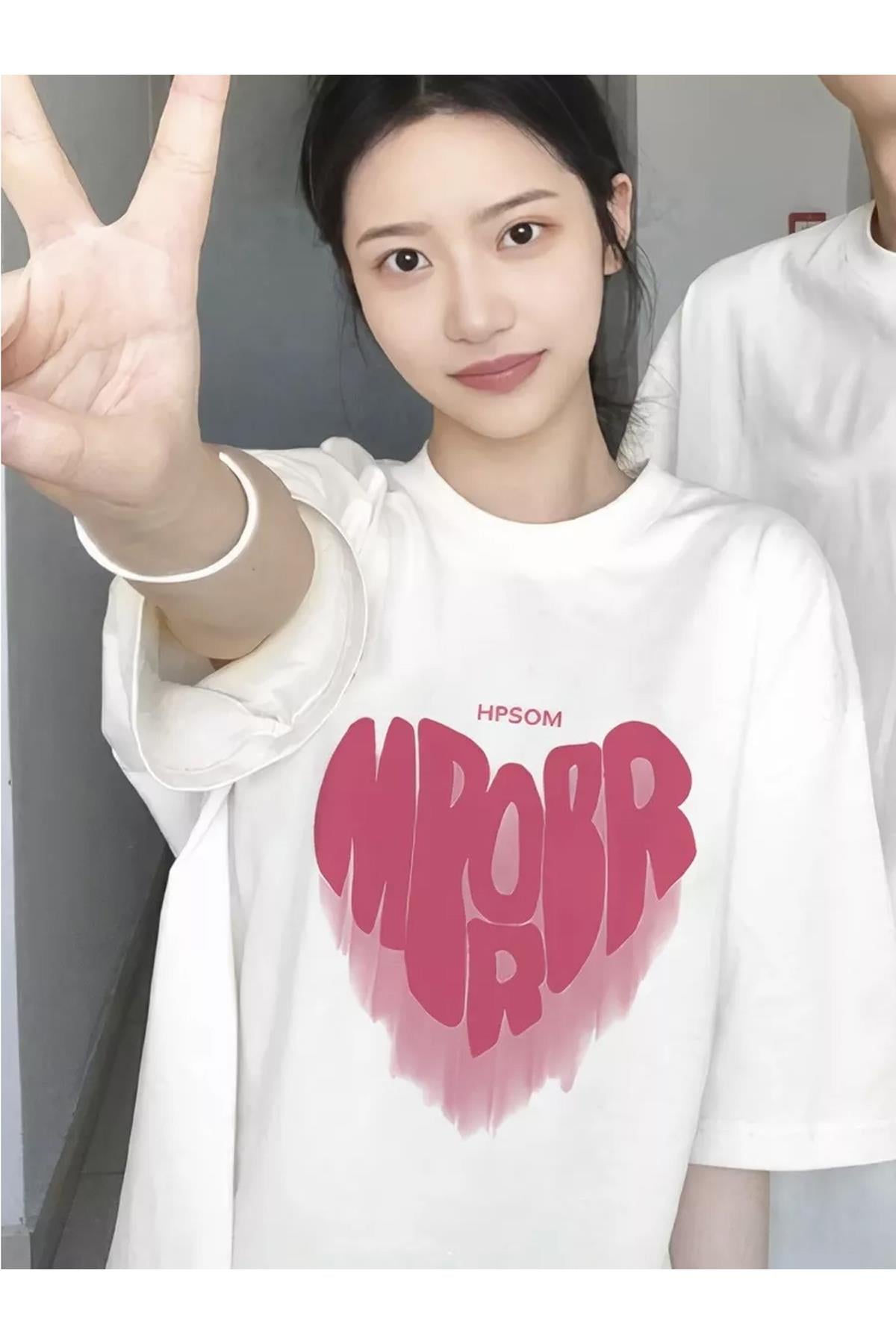 Unisex Mirror Tshirt Beyaz