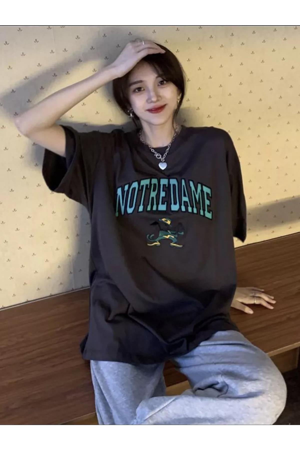 Unisex Notredame Tshirt Siyah