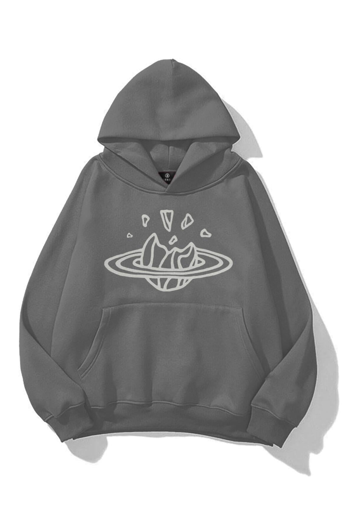 Unisex Outer Space Sweatshirt Antrasit