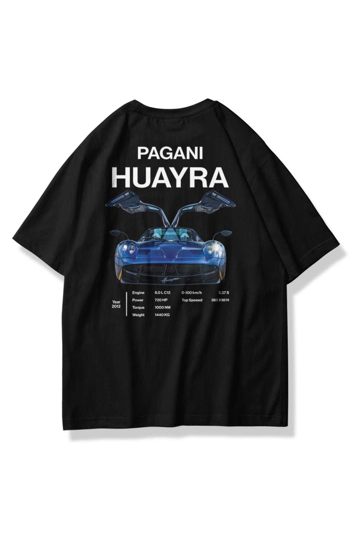 Unisex Pagani Huayra Tshirt Siyah