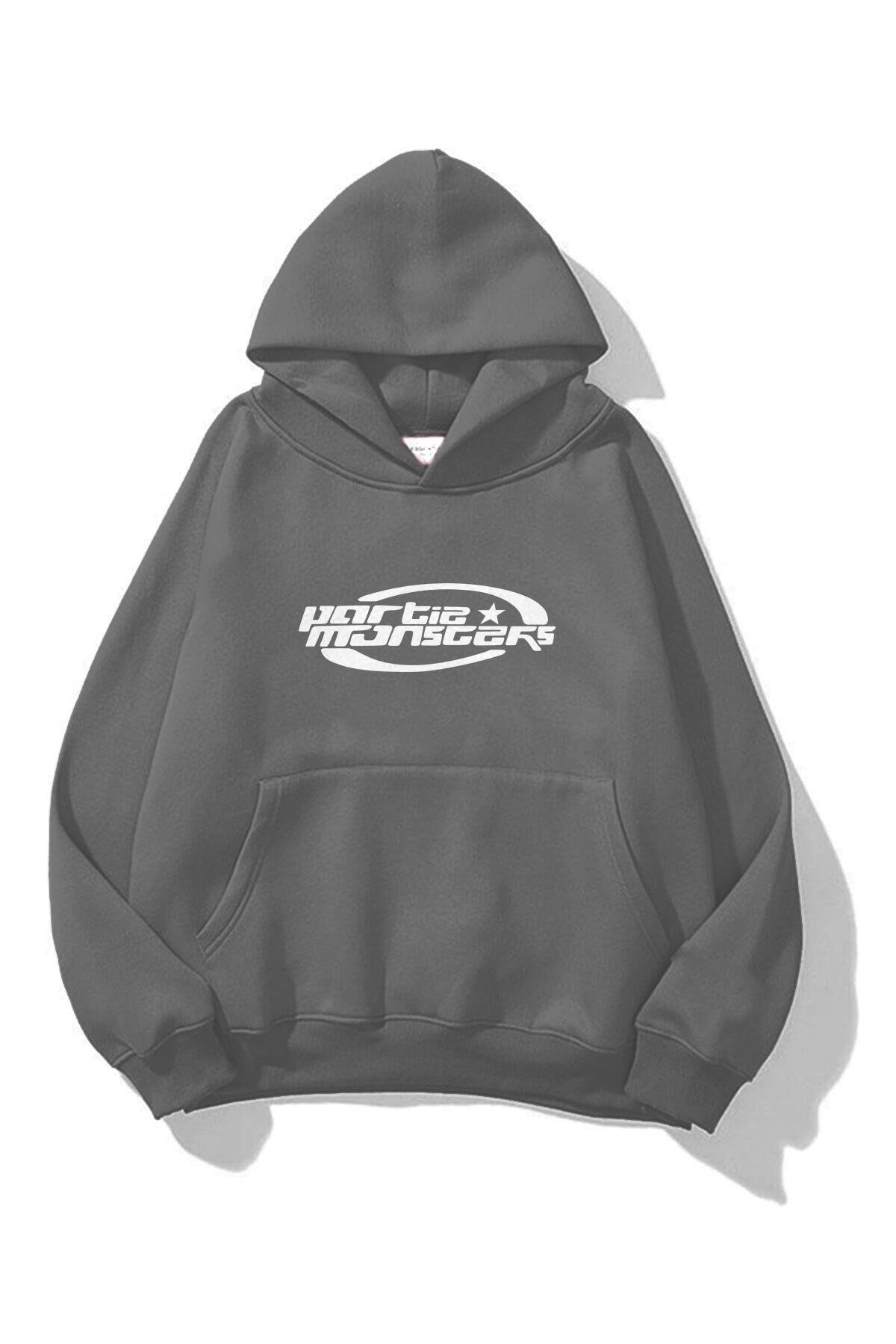 Unisex Partie Monster Sweatshirt Antrasit