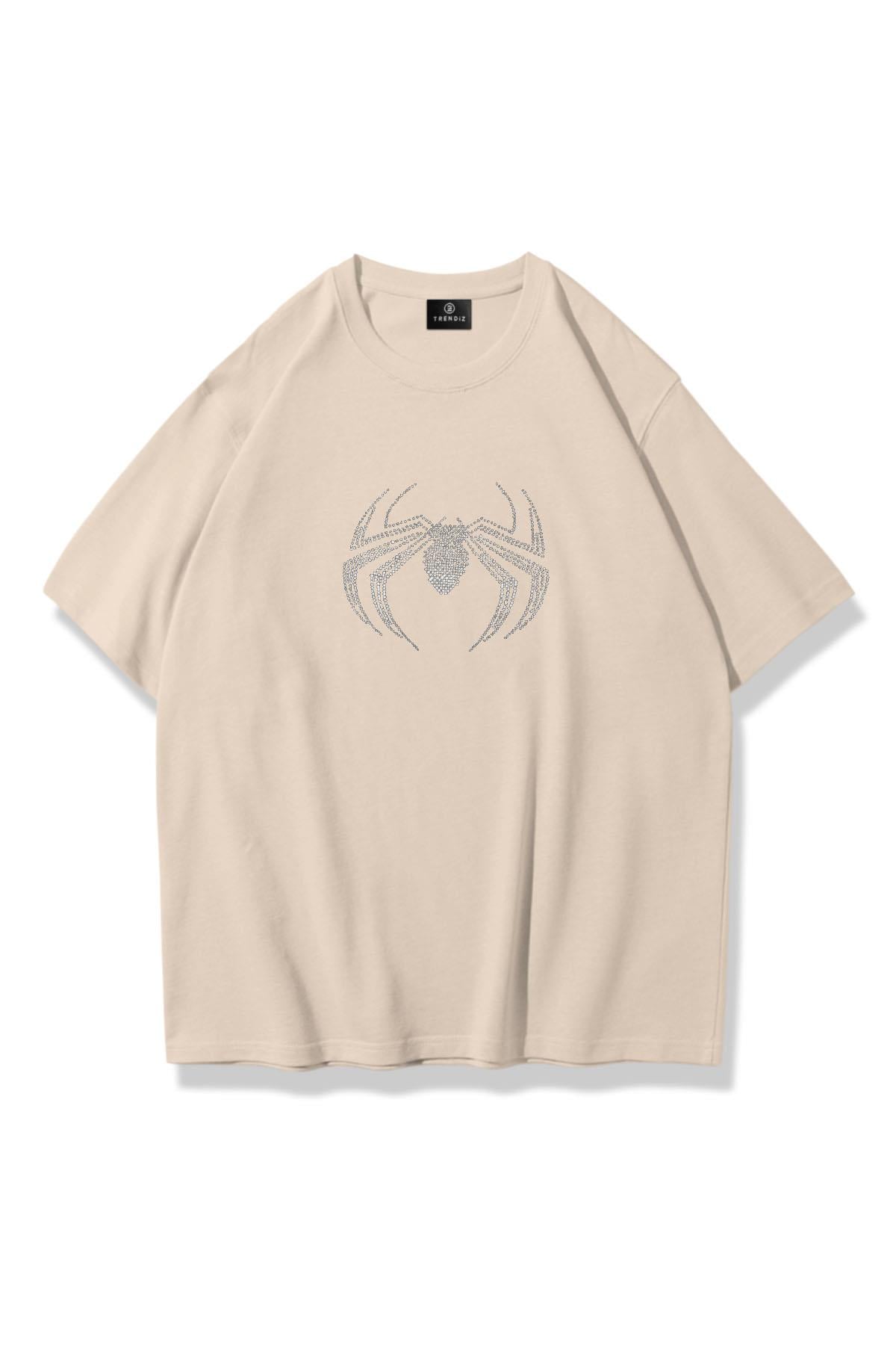 Unisex Spiderman Taş Baskılı Tshirt Taş