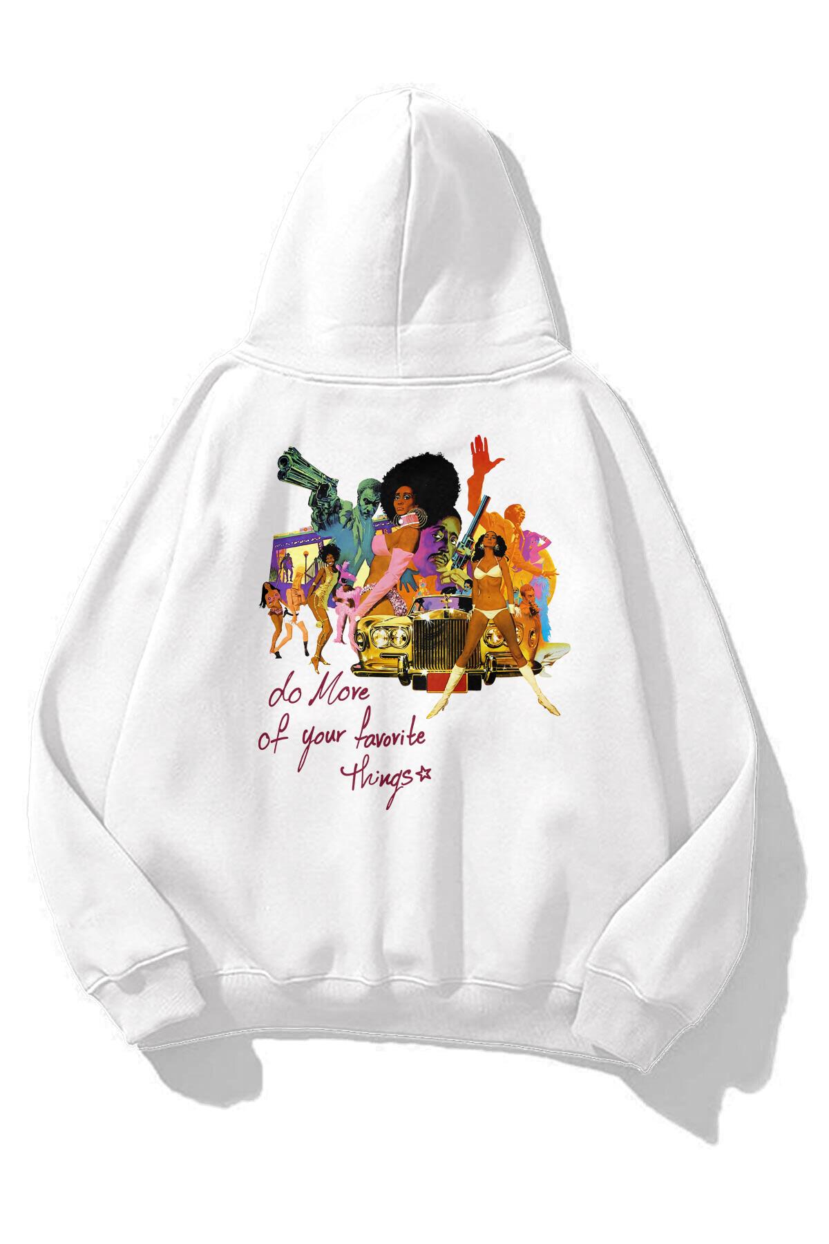 Unisex Your Favorite Things Sweatshirt Beyaz