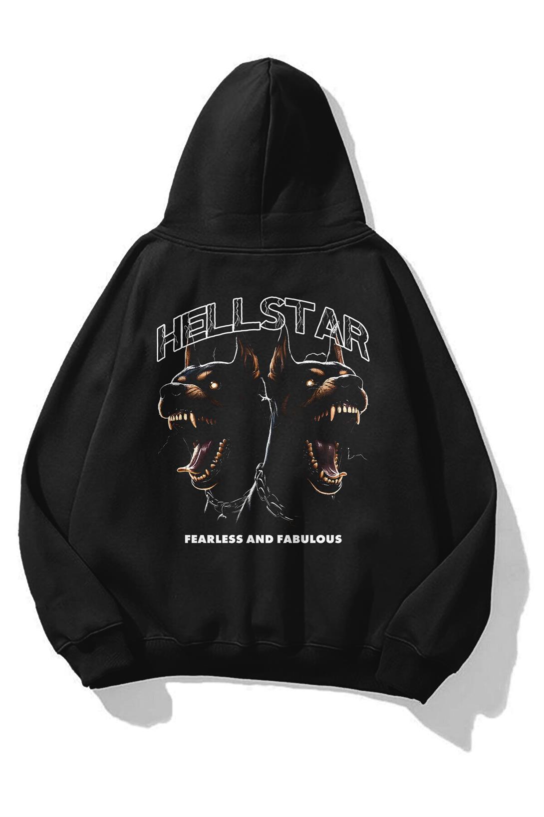 Unisex Hellstar Sweatshirt Siyah - Trendiz