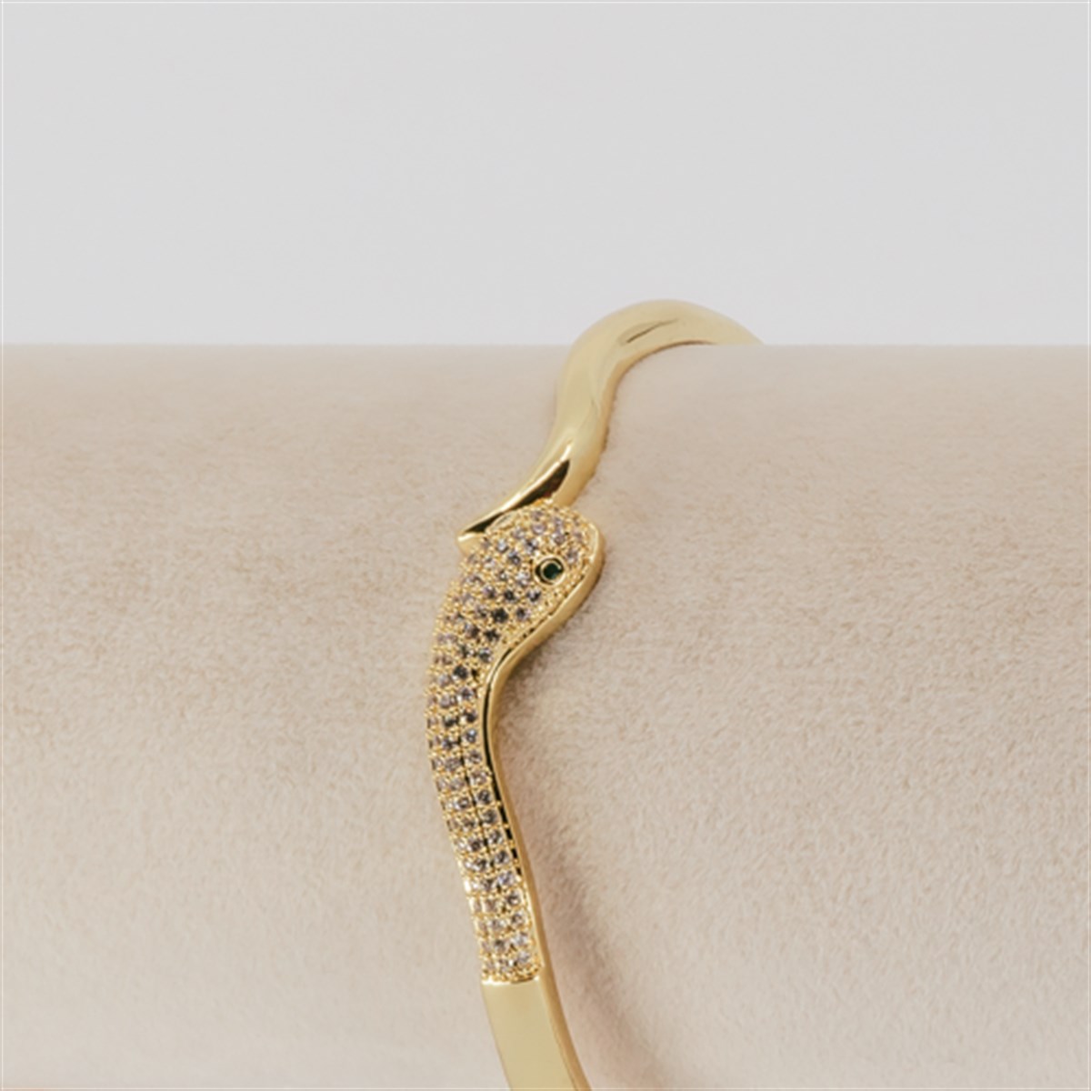 Non Tarnish Gold Swarovski Snake Bracelet