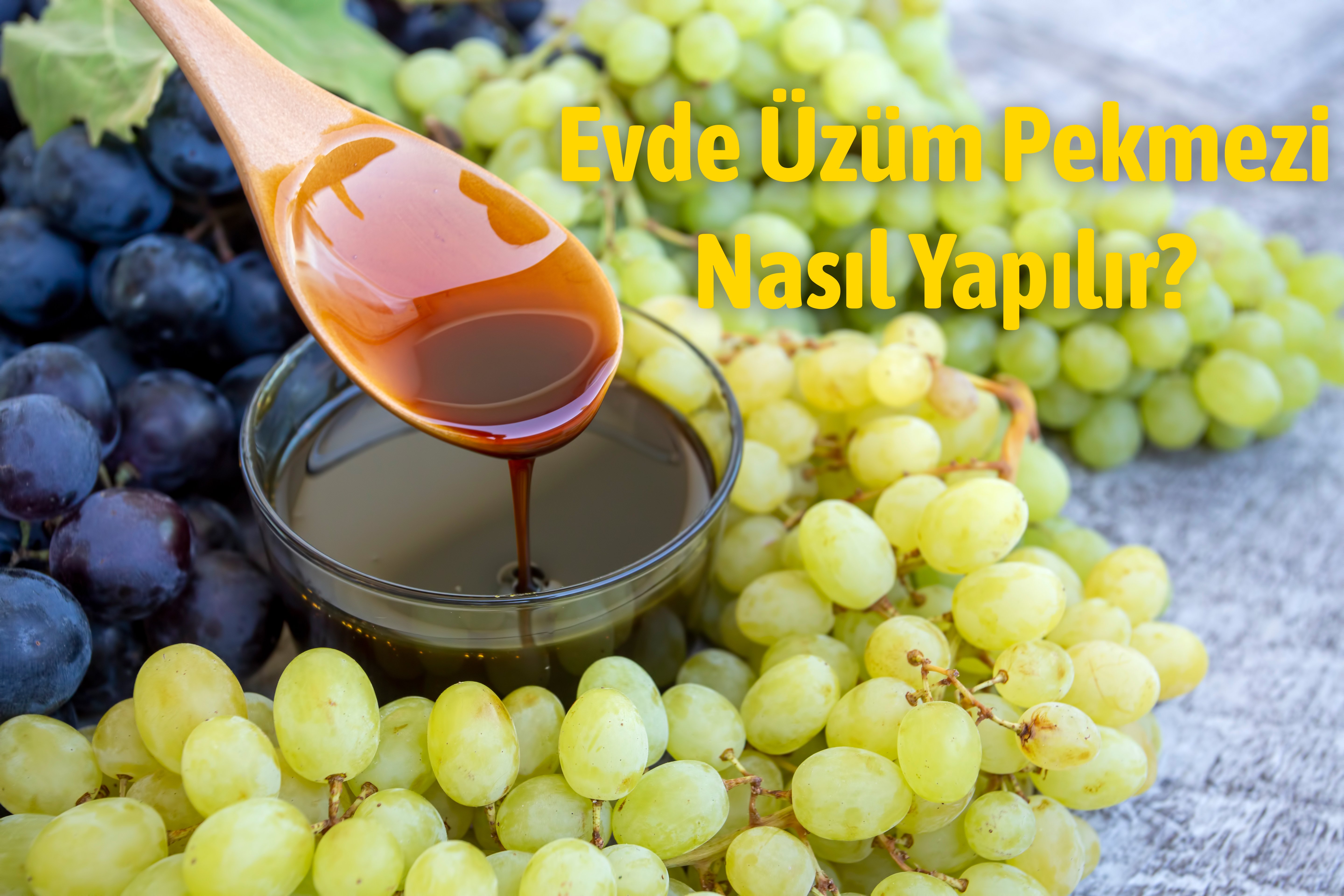 Evde doğal pekmez yapımı aşamaları ve malzemeleri