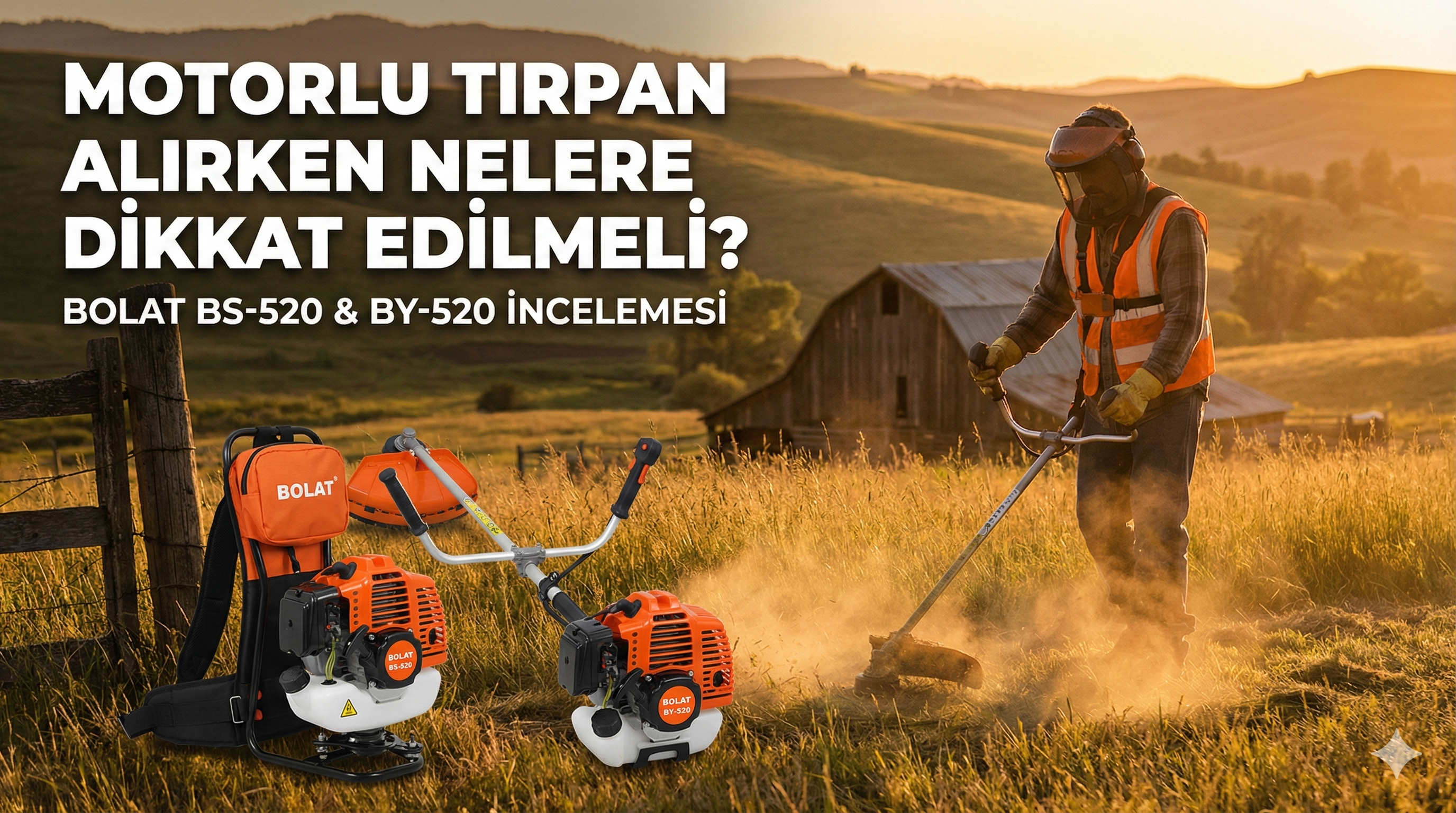 Bolat BS-520 ve BY-520 motorlu tırpan seçim rehberi