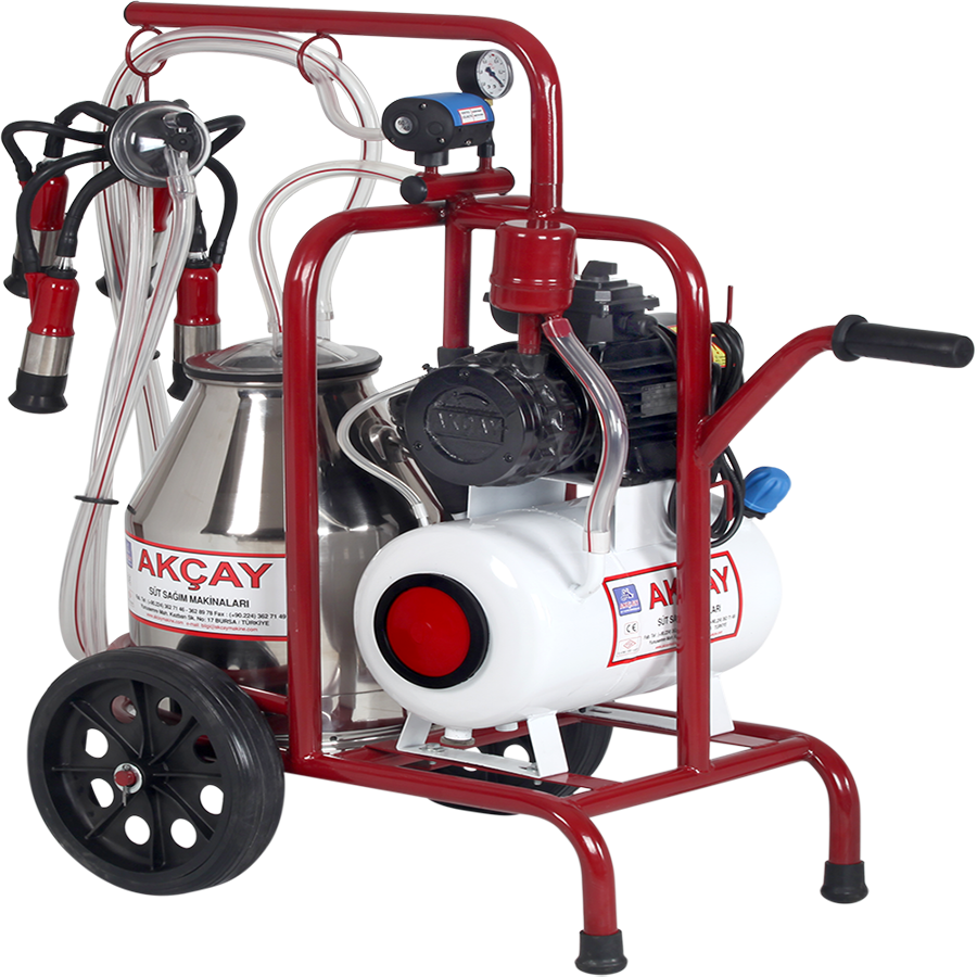Akçay A1021 Tek Sağım Tek Güğüm Süt Sağım Makinesi 30 Litre (Yağlı)
