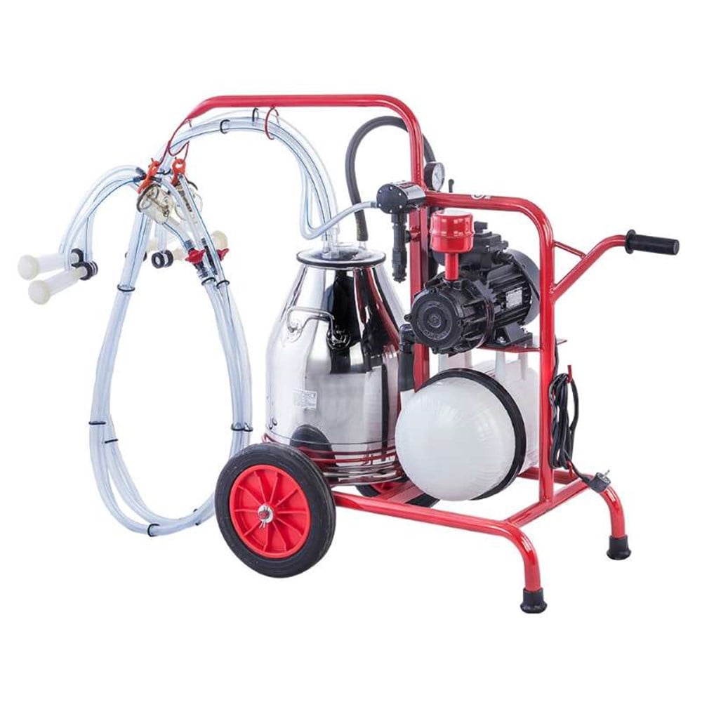 Kurtsan Çift Sağım Tek Güğüm Koyun/Keçi Süt Sağım Makinesi 30 Litre (Kuru)