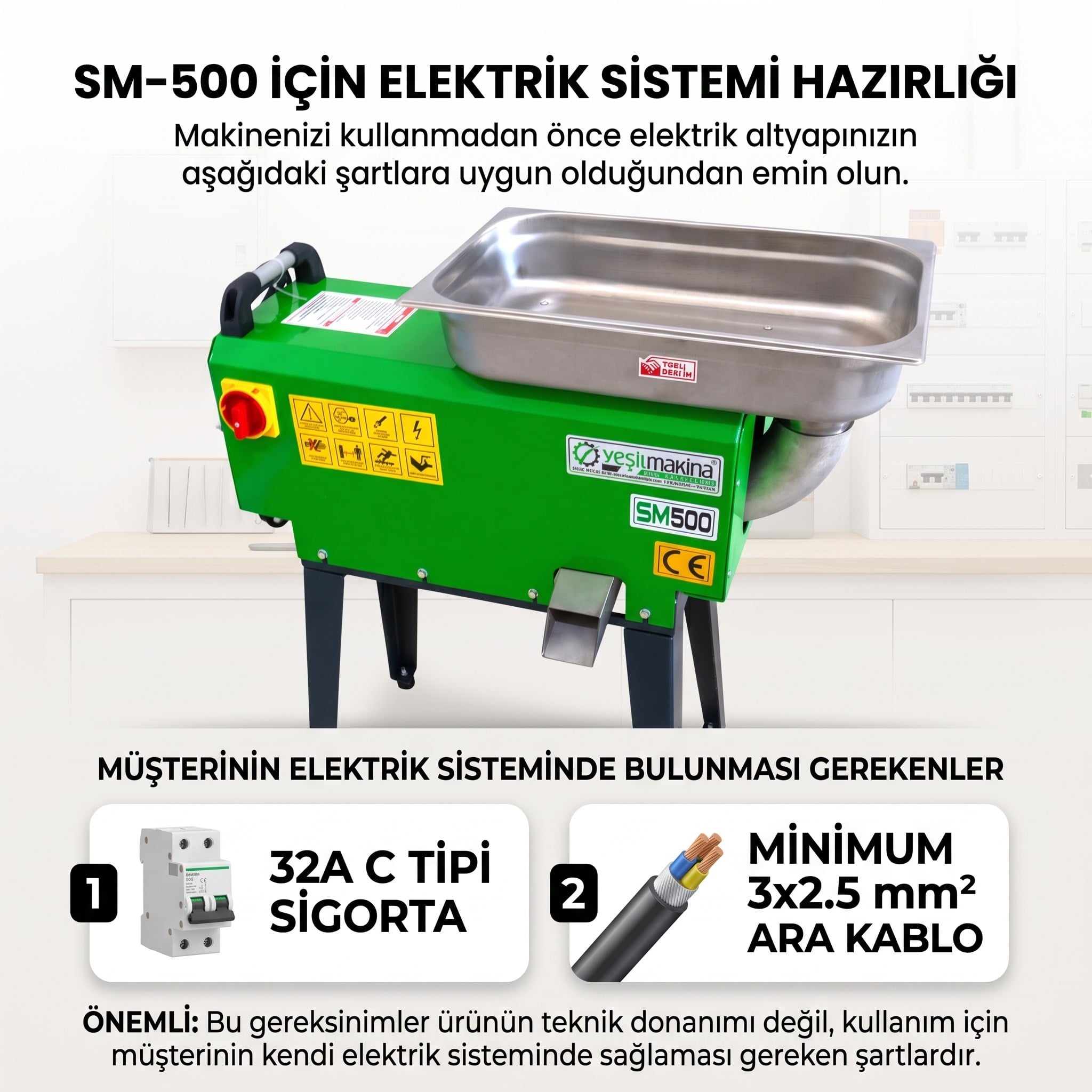 Yeşil Makine Elektrikli Salça Makinesi SM-500 3HP
