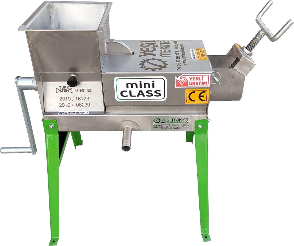 Yeşil Makine Manuel Üzüm Sıkma Şıra Makinesi Mini Class