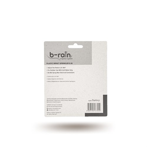 B-Rain Açı Ayarlı Bahçe Sulama Fıskiyesi S-50 (Uğurlu Serisi)