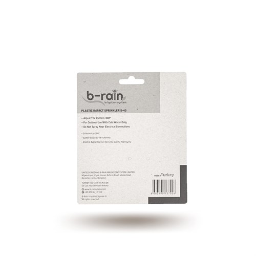 B-Rain Bahçe Sulama Fıskiyesi S-40 (Uğurlu Serisi)