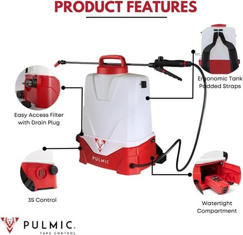 Pulmic Pegasus 15 Akülü İlaçlama Makinesi 15 Litre