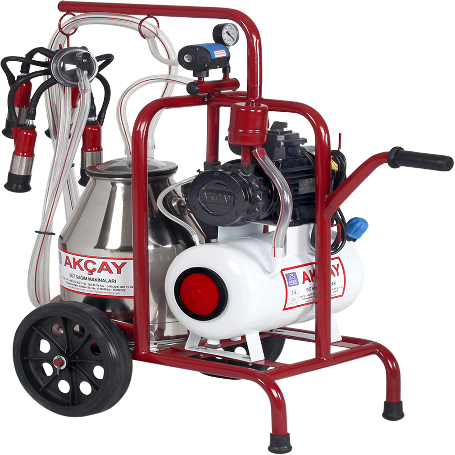 Akçay A1021 Tek Sağım Tek Güğüm Süt Sağım Makinesi 30 Litre (Yağlı)