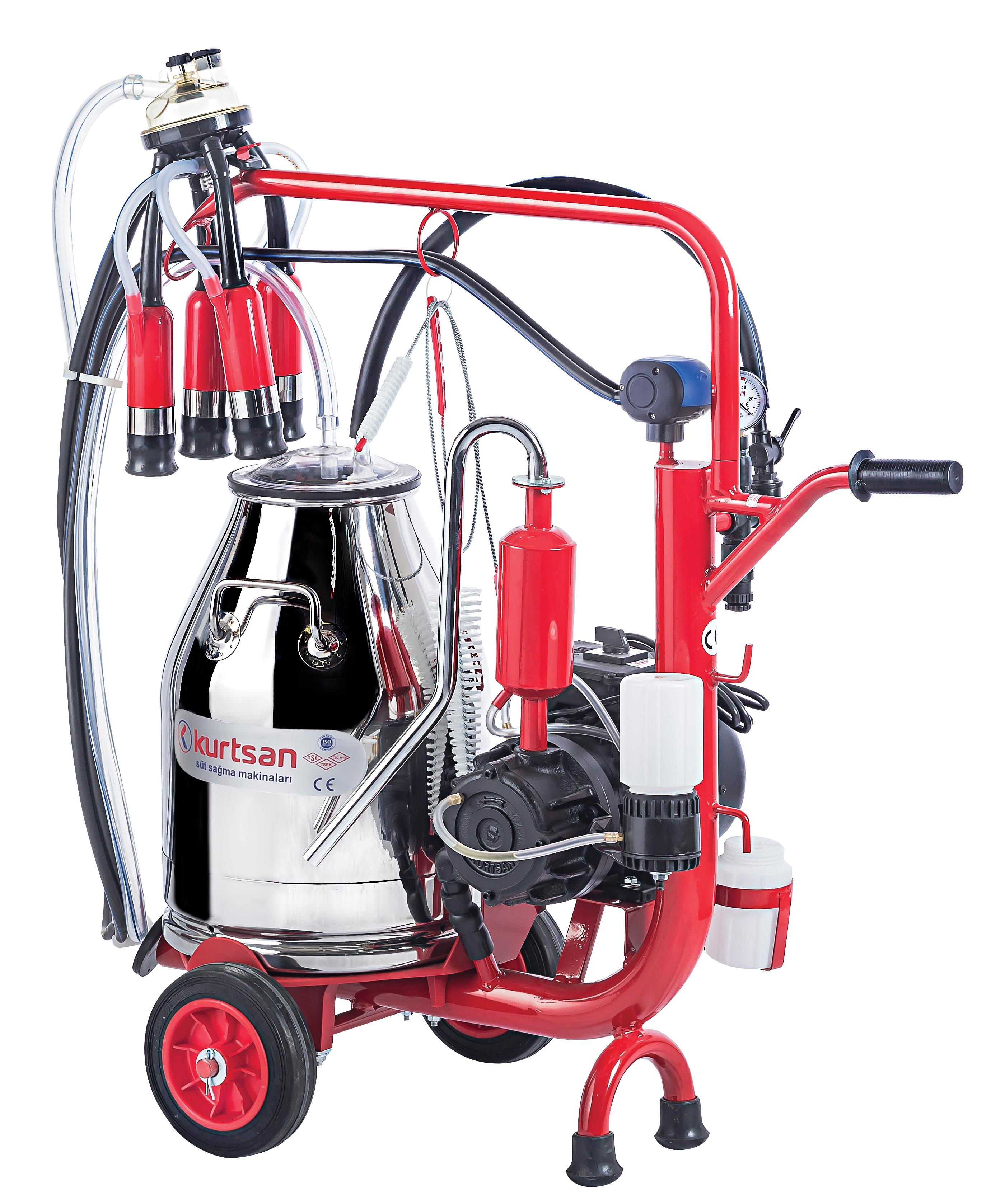 Kurtsan KM04080 Tek Sağım Tek Güğüm CYK Süt Sağım Makinesi 30 Litre (Yağlı)