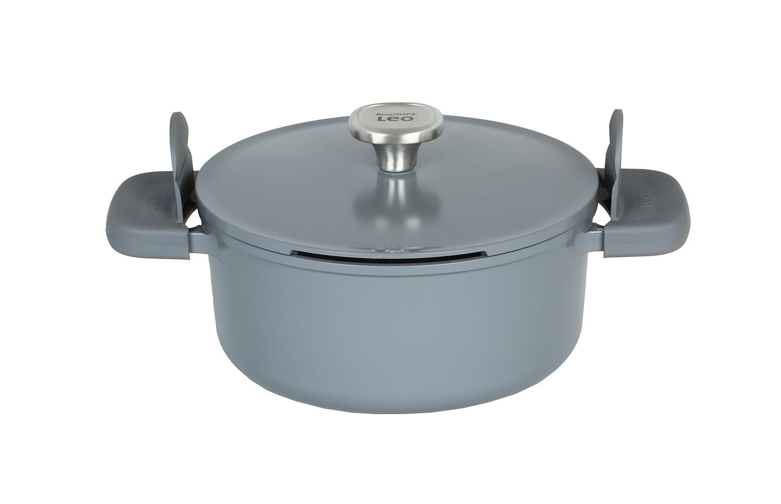 Berghoff Leo Phantom Kapakli Yapişmaz Tencere 24 Cm Smoked Grey
