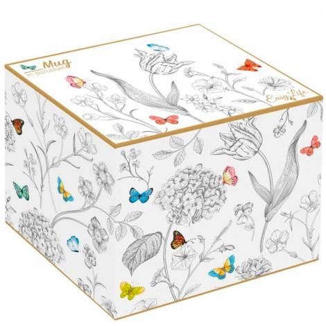 Easy Life Fleurs & Papillons Porselen Mug 300 ml