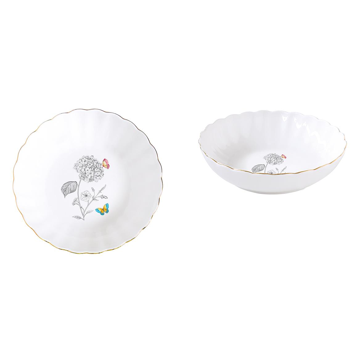 Easy Life Fleurs & Papillons Porselen Yemek Tabağı Ø 20 cm