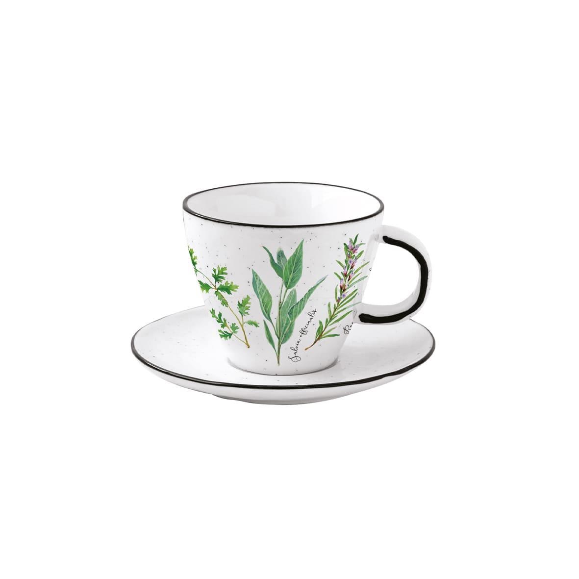 Easy Life Herbarium Porselen Fincan ve Tabak 250 ml.
