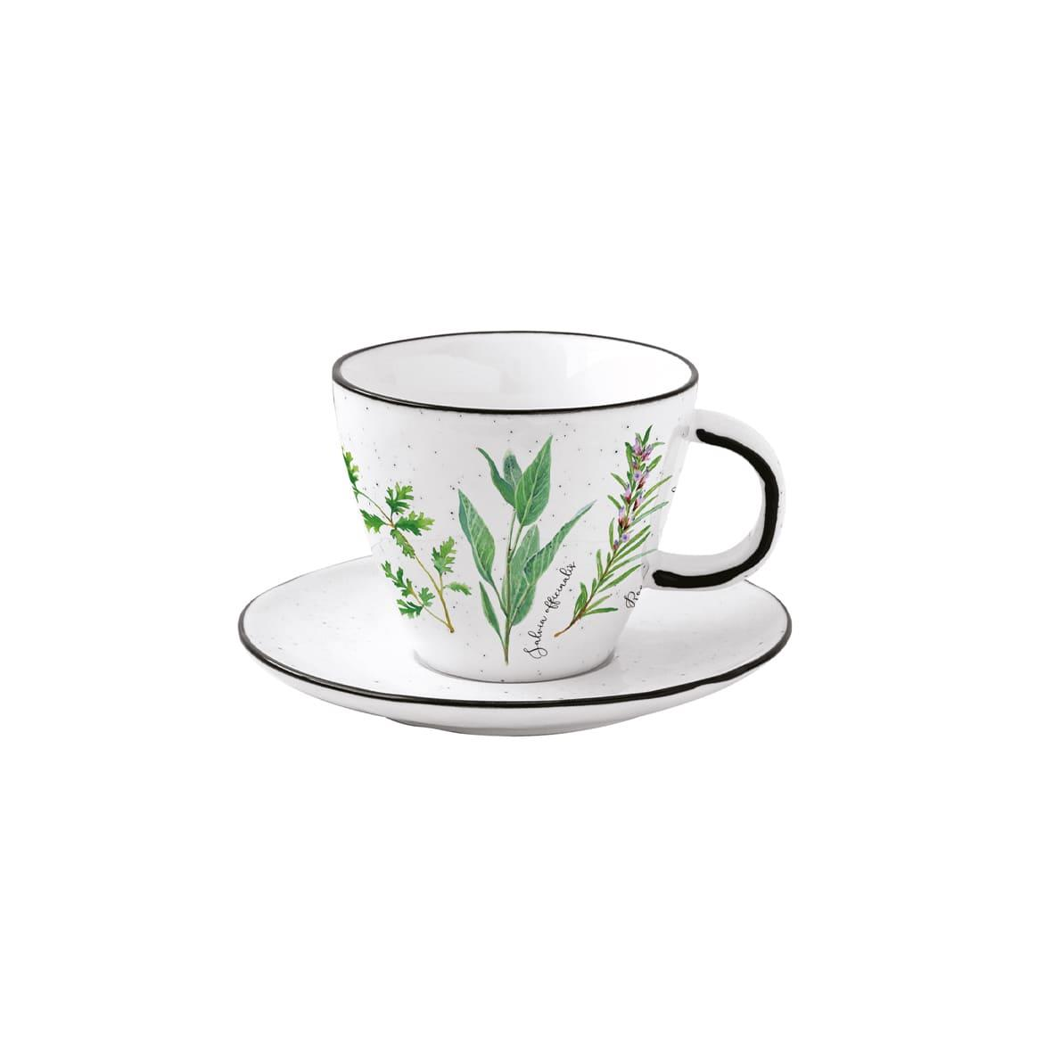 Easy Life Herbarium Porselen Fincan ve Tabak 250 ml.