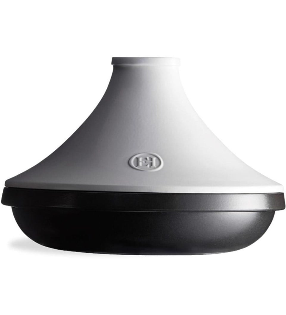 Emile Henry İnduksiyon Uyumlu Tajin 32 Cm 4 Lt Slate Beyaz Kapaklı Slate -776632