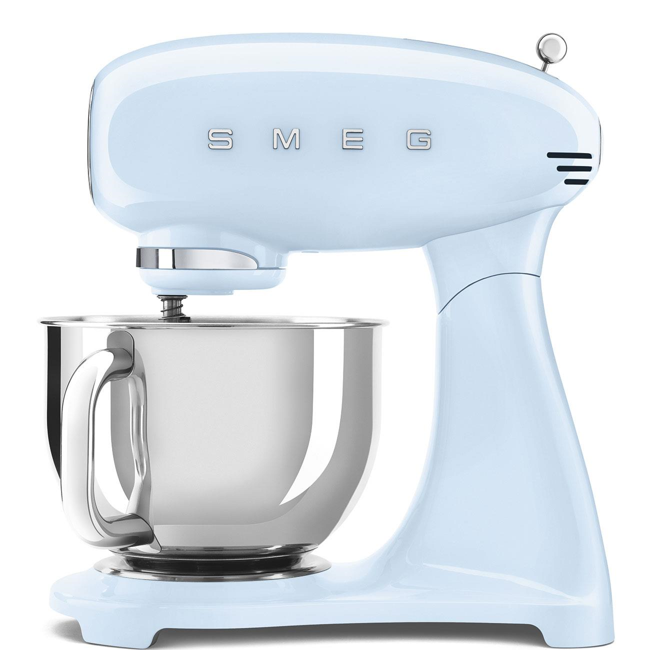 SMEG SMF03PBEU STAND MİKSER/HAMUR KARIŞTIRMA MAKİNESİ KOMPLE PASTEL MAVİ GÖVDE