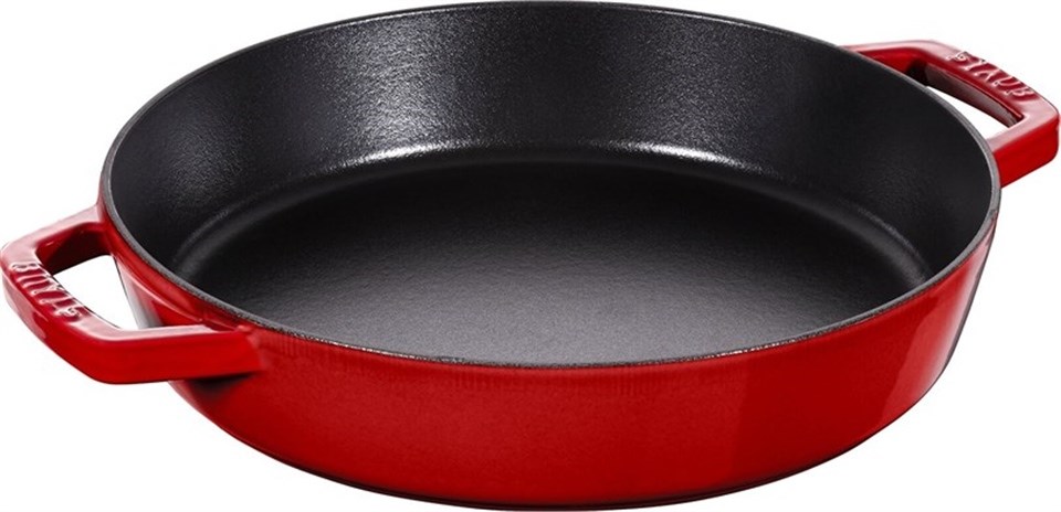 Staub 26cm Çift Kulplu Demir Döküm Kızartma Tavası Kiraz - 405117270