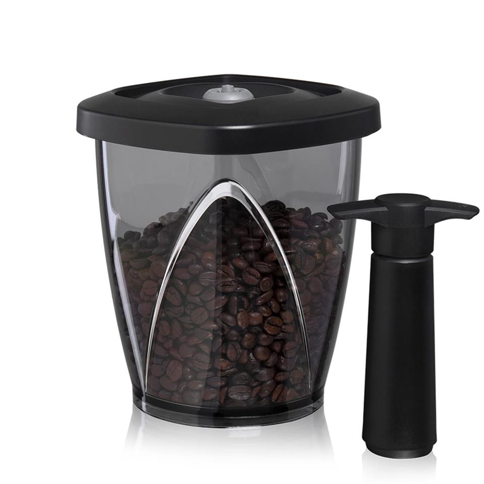 Vacu Vin Vakum Saklama Kutusu Siyah, Pompalı (1,3 L/44 fl. oz)