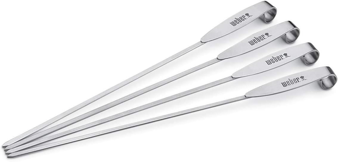 Weber Skewer Set, 4 pcs, Stainless Steel, Fits ETCS and Genesis® II LX - Weber Elevations Mangal Şiş Seti 4 Adet - 7618