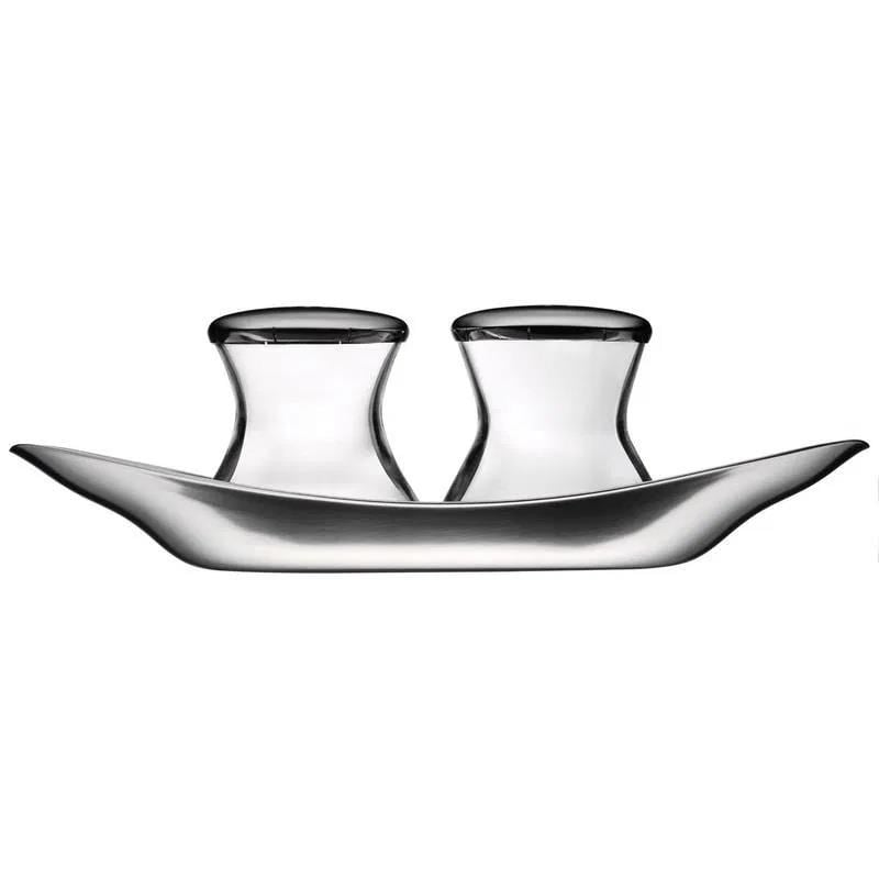 WMF Wagenfeld Cam & Cromargan Tabanlı Tuzluk Biberlik Set