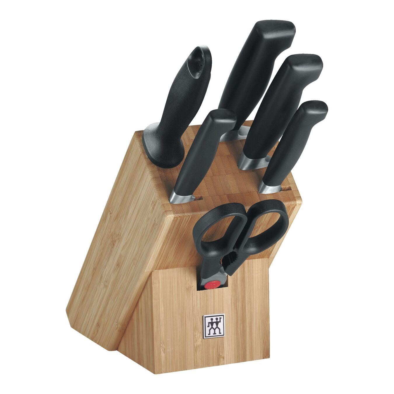 ZWILLING 7 Parça Blok Bıçak Set - Doğal Ahşap Bloklu