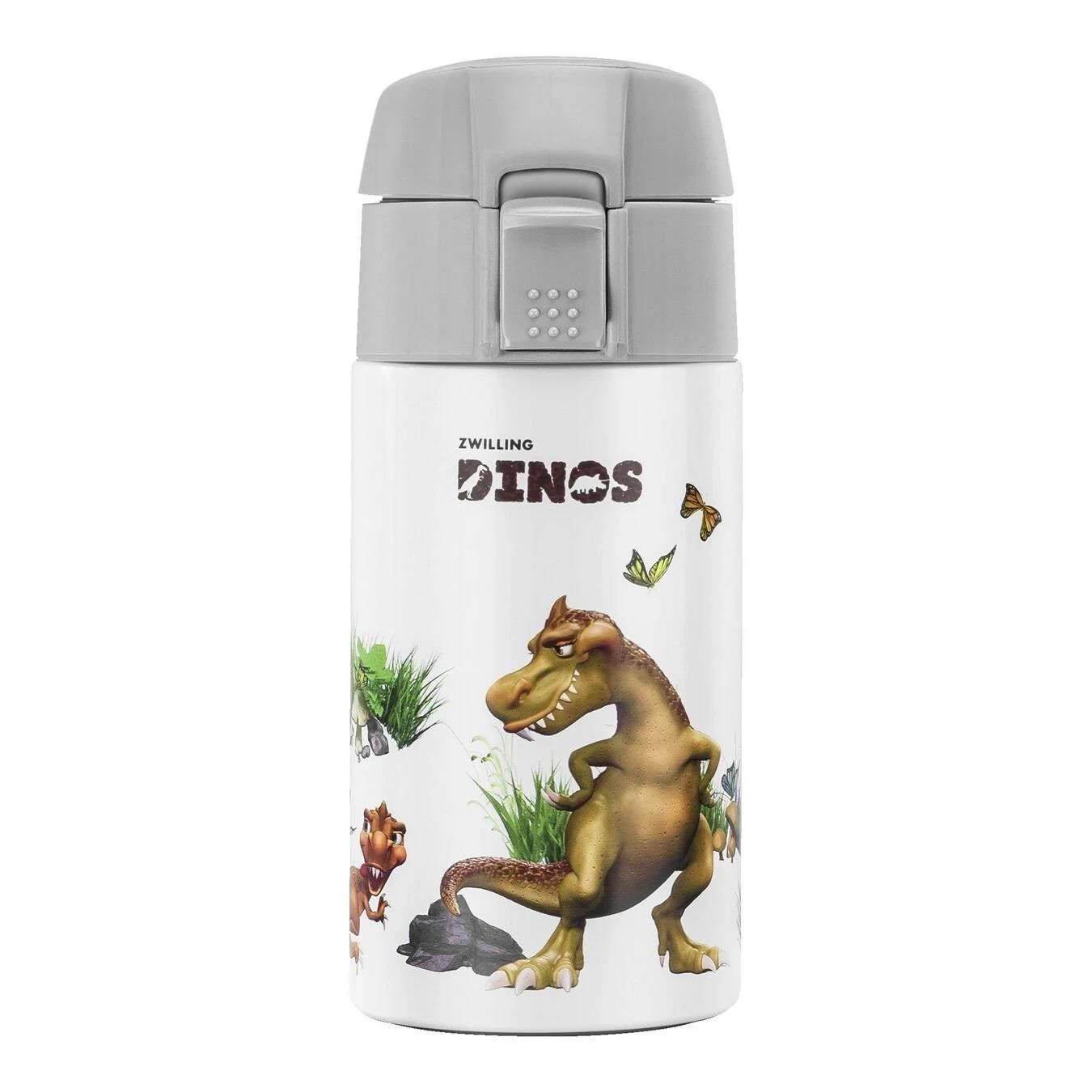 ZWILLING DİNOS MATARA 350 ML PASLANMAZ ÇELİK BEYAZ GRİ
