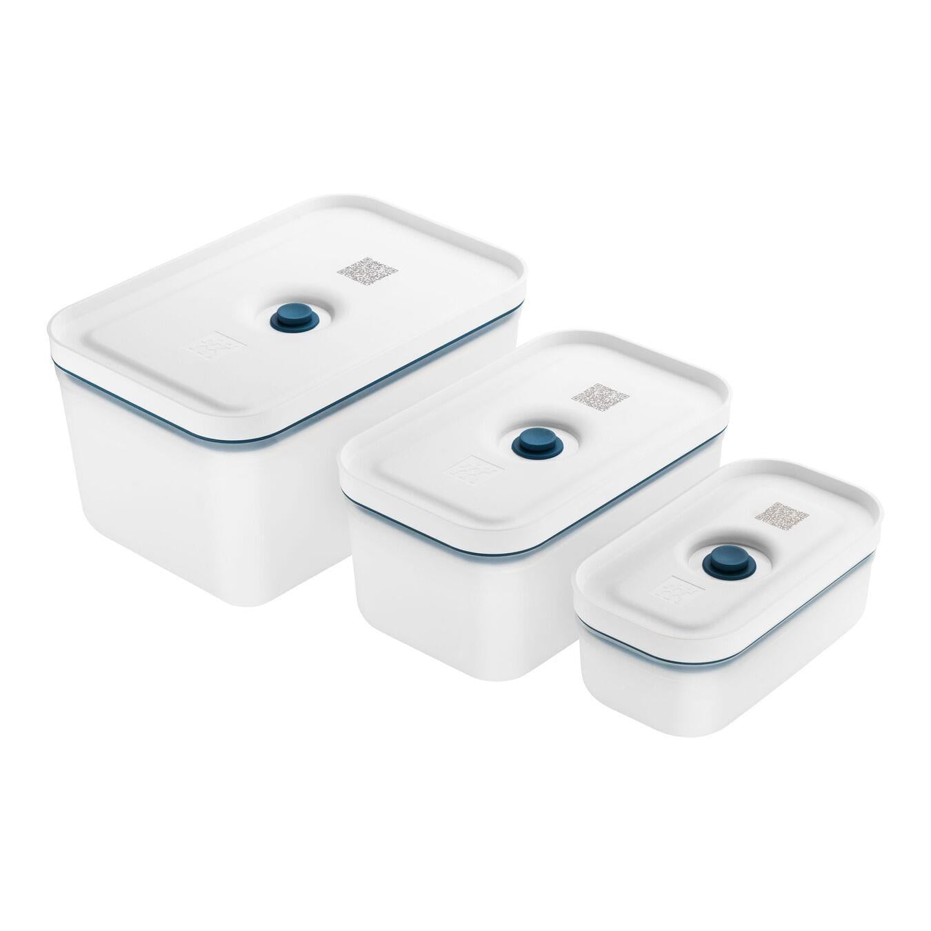 Zwilling Fresh & Save Vakumlu Saklama Kabı Seti S/M/L 3-Parça Plastik Yarı Şeffaf-Akdeniz Mavisi -1025986