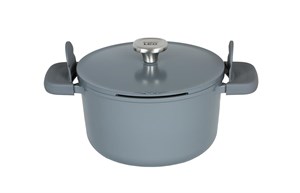 Berghoff Leo Phantom Kapakli Yapişmaz Derin Tencere 24 Cm Smoked Grey