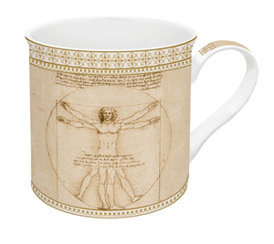 Easy Life MasterPiece Fine China Kulplu Bardak 300 ml. The Vitruvian Man