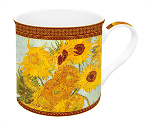 Easy Life MasterPiece Fine China Kulplu Bardak 300 ml. Vase With Twelve Sunflowers