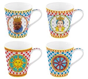 Easy Life Sicily 4'lü Porselen Kulplu Bardak 300 ml
