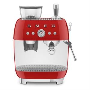 SMEG STANDART KAHVE ÖĞÜTÜCÜLÜ ESPRESSO MAKİNASI KIRMIZI