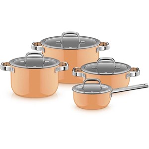 WMF Fusiontec Tencere Seti 4 Parça Papaya Turuncu