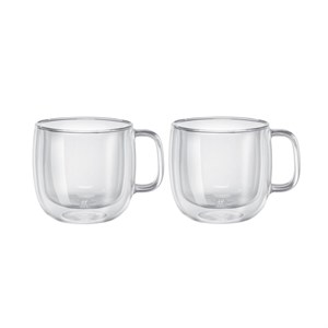 Zwilling Çift Camlı Kulplu 2'Li Cappucino Bardak Seti - 450 ML
