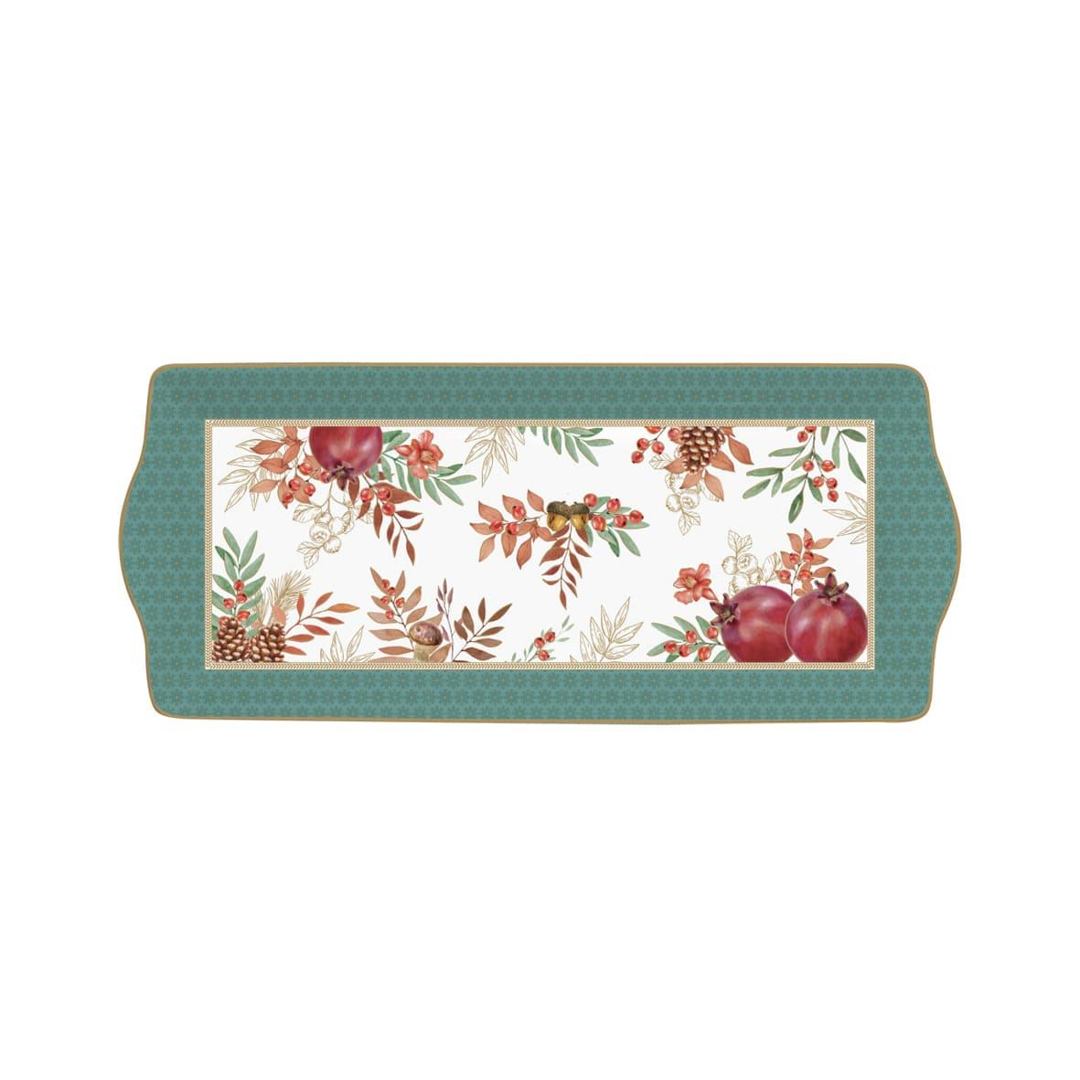Easy Life Autumn Symphony Porselen Kek Servis 35 cm x 15 cm