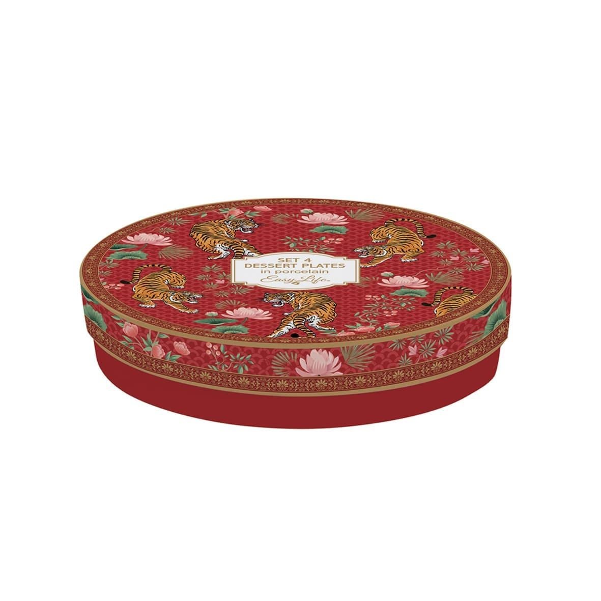 Easy Life Bengala 4'lü Porselen Pasta Tabağı Ø 19 cm