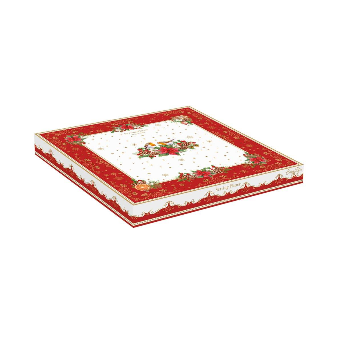Easy Life Christmas Melody Porselen Servis Tabağı 30cm x 30cm